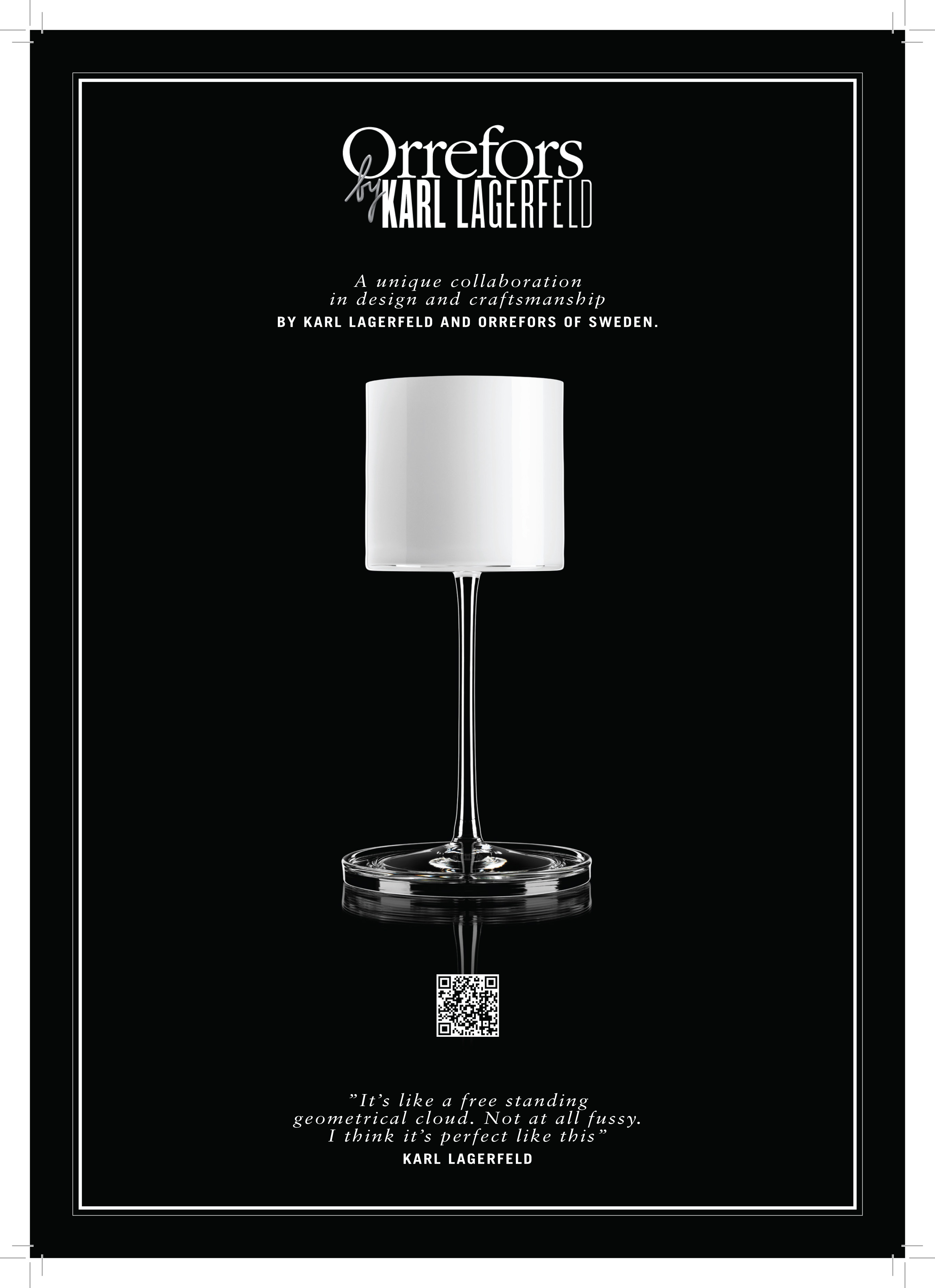 時尚大帝Karl Lagerfeld在2011年首度跨足水晶玻璃的鉅